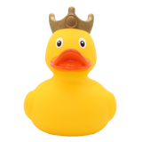 Yellow XXL 25cm Rubber Duck with Crown and Printed Bandana - Vinyl Personalised