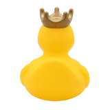 Yellow XXL 25cm Rubber Duck with Crown and Printed Bandana - Vinyl Personalised