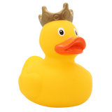 Yellow XXL 25cm Rubber Duck with Crown and Printed Bandana - Vinyl Personalised