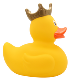 Yellow XXL 25cm Rubber Duck with Crown and Printed Bandana - Vinyl Personalised