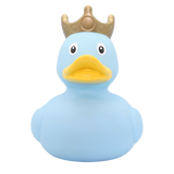 Blue XXL 25cm Rubber Duck with Crown - Vinyl Personalised