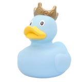 Blue XXL 25cm Rubber Duck with Crown - Vinyl Personalised