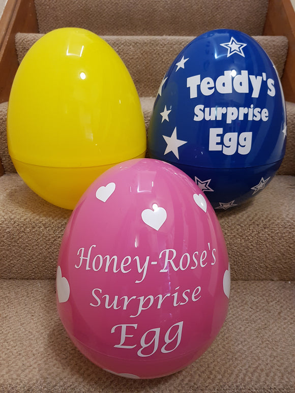 Surprise Egg Pink Standard - Giant Personalised 14'' 36cm Kids Birthday Christmas Present Easter Egg