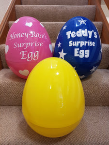 Surprise Egg Yellow Standard - Giant Personalised 14'' 36cm Kids Birthday Christmas Present Easter Egg