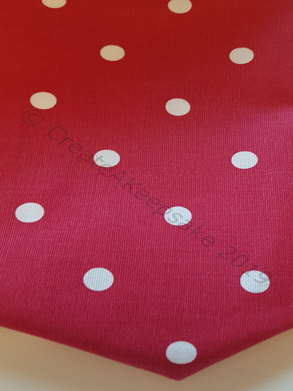 Red Polka Dot Pet Bandana Premium Cotton - Personalised