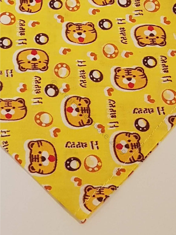 Yellow Teddy Pet Bandana Poplin Polyester/Cotton - Personalised