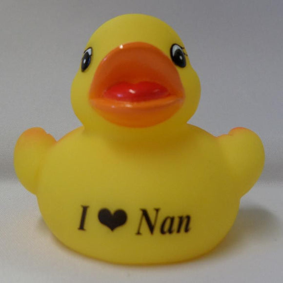 I love Nan - Personalised Rubber Duck