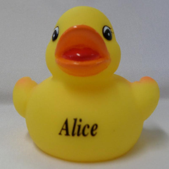 Alice - Personalised Rubber Duck