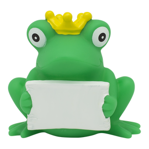 Frog Rubber Duck with Sign - Personalised