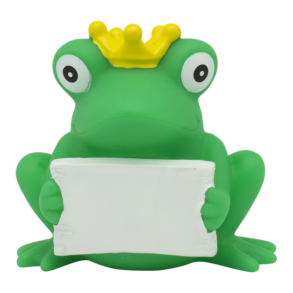 Frog Rubber Duck with Sign - Personalised