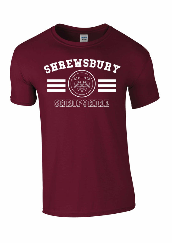 Shrewsbury Tiger T-shirt - Maroon - M