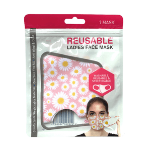 "pink daisy face protector"