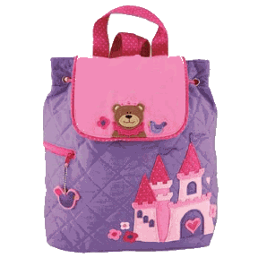 Princess and Bear Backpack - Quilted Childrens Personalised