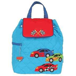 Racing Car Backpack - Quilted Childrens Personalised