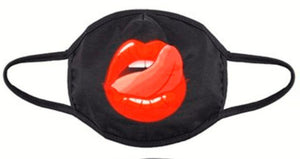 "red lips face protector"