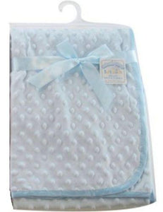 Blue Coral Fleece Baby Wrap Blanket - Personalised