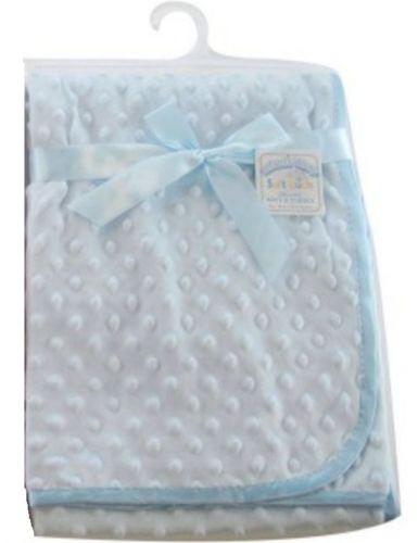 Blue Coral Fleece Baby Wrap Blanket - Personalised